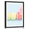 Plakat s paspartujem slastni makroni - 30x45 silver