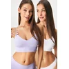 2PACK Modrček RIB Bralette, brez kosti