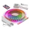 Komplet 1x LED RGBW traka DIGITAL LED/16,5W/230V 5 m + 5x ugradni profil 1 m + daljinski upravljač