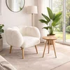 ATELIER DEL SOFA Fotelja i bočni stočić Lotus White