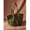 Sinsay - Shopper torba od imitacije prevrnute kože - green spruce