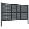Vidaxl Vrtna vrata antracit 300x125 cm jeklo
