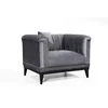 Atelier del Sofa Fotelja Trendy 105x79x89cm Tamnosiva