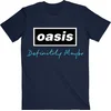 Oasis Definitely Maybe Text Logo Majica s kratkimi rokavi Navy Blue 2XL