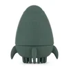 PETITE&MARS Igrača silikonska za vodo s krtačko Splashy Rocket Misty Green 6m+