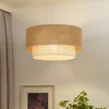 Duolla Visoka svetilka Boho, rjava/bela, premer 45 cm, iz tekstila - Dnevna soba/jedilnica - naravna rjava, bela - Tkanine/tekstil
