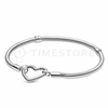 Pandora Romantična srebrna srčkana zapestnica Pandora Moments 599539C00 (Dolžina 18 cm)