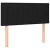 Vidaxl LED posteljno vzglavje črno 80x5x78/88 cm blago