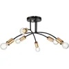 Plafonski luster ANYA 6xE27/15W/230V crna/zlatna