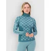 Mons Royale Ascender Merino Mock Neck Base Layer Top jasper