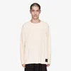 Majice Y-3 Pleated Oversized Long Sleeve Tee Chalk White XL