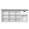 Songmics Čevljalna klop 104x30x48 cm bela