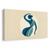 Slika elegantna silhueta v modri - 120x80