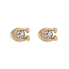 Uhani Coach Signature Stone Stud Earrings 37440614GLD110 Zlata