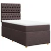 Vidaxl Box spring postelja z vzmetnico temno rjav 90x190 cm blago