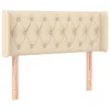 Vidaxl Vzglavje z ušesi krem 93x16x78/88 cm blago
