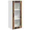 Vidaxl Stenski stekleni omarica PORTO Star les 40 x 31 x 100 cm