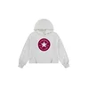CONVERSE Majica pegasto siva/jagoda/bela