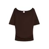 Bershka Majica temno rjava
