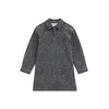 WE Fashion Obleka siv denim / temno siva