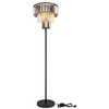 Globo 15695S - Podna lampa NAXIS 3xE27/40W/230V O 40 cm crna