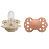 BIBS - Duda s simetričnim cucljem Infinity, Vanilla & Peach Silicone-6 - 36 mesecev