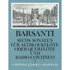 BARSANTI:SECHS SONATEN FUR ALTBLOCKFLOTE ODER QUERFLOTE UND BASSO CONTINUO