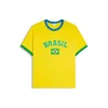 Bershka Majica MUNDIAL modra / rumena / zelena / bela