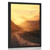 Plakat sončni zahod nad goro - 20x30 no frame