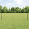 vidaXL Evropejskega ograja z 22 U stolpiči Siva 0,6x50 m Jeklo