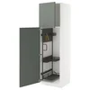METOD Visoki element-ostava, bela/Nickebo mat sivozelena, 60x60x200 cm