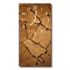 tulup.si Steklena navpična ura Brown vzorec lesa 30x60 cm