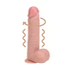REALROCK - vrtljiv vibrator - naravni videz (20,5 cm)