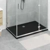 Podloga za tuš s točkicama Crna 120 x 80 x 4 cm ABS