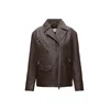 Jakna Calvin Klein Jeans Faux Leather Moto Brown Cork S