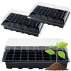 shumee TG77630 Mini rastlinjak, rastlinjak za sadike, 3 pladnji po 48 celic s pokrovom