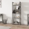 Hanah Home Polica za knjige Country, 64x180x30 cm, Siva