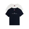 Tommy Jeans Majica temno modra/bela