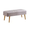 Hanah Home Trpezarijska klupa Vina 0701 110x50x40cm Bež-Siva