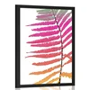 Plakat neobičajna pastelna praprot - 30x45 black