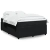 vidaXL Box spring posteljni z vzmetnico črn 140x190 cm žamet