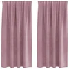 Zavjese za zamračivanje 2 pcs Tamno ružičasta 140 x 175 cm