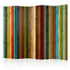 artgeist Paravan Wooden Rainbow Ii, 5-Delni, Dvostranski