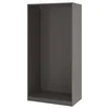 PAX Okvir garderobera, tamnosiva, 100x58x201 cm