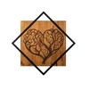 Atelier Del Sofa Zidna dekoracija Tree Heart, 54x54 cm, Smeđe boje