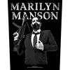 Marilyn Manson Machine Gun Našitek za šivanje 36 x 30 cm