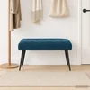 Klop s gumbnim oblazinjenjem Modra 80 x 40 x 46 cm Žamet