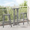 Set bar stolova za vrt 3 pcs Svijetlo siva HDPE