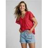 Sinsay - Bluza u boho stilu sa ukrasnim vezivanjem - crvena