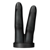 BUTTR Victory - dvojni prst analni dildo (črna)